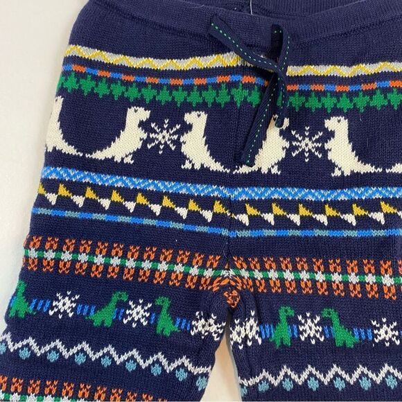 Baby Gap Navy Dinosaur Fair Isle Sweater Pants 12-18 Months NWT - Picture 3 of 4